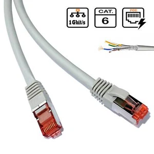 Patchkabel CAT6 DSL LAN Ethernet Netzwerkkabel RJ45 Internet TV sftp grau 5 m - Bild 1 von 1