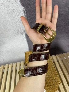 MCM vintage crocodile leather women’s belt - Picture 1 of 9