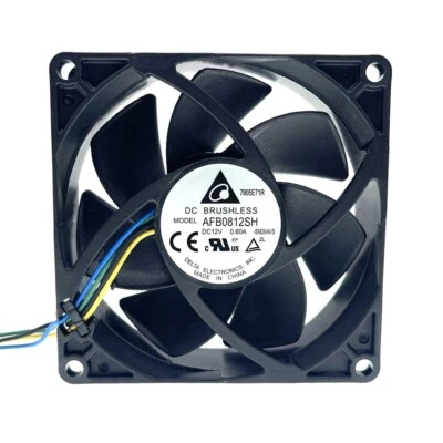 High-Speed 80mm 8cm PWM Case Fan Delta AFB0812SH - 4500 RPM, 4Pin , 46.62CFM - Image 1 of 4
