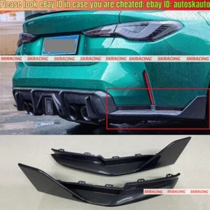 Real Carbon Fiber Rear Bumper Side Splitter Kits For 21-23 BMW G80 M3 G82 G83 M4 - Foto 1 di 14