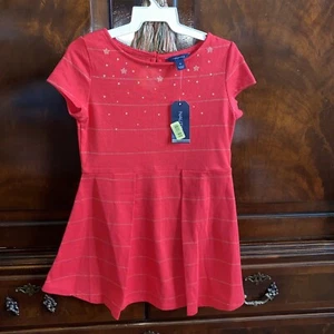Nautica Girls Dress Size 5 Red Nautical Theme Cotton/Polyester Blend NWT! - Picture 1 of 12