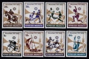 RWANDA Munich Summer Olympic Games MNH set - Picture 1 of 1