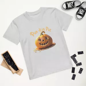 Pun-Kin Pie Halloween Pumpkin Organic cotton kids t-shirt - Picture 1 of 6