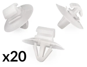 20X PUERTA MOLDURA PARACHOQUES CLIP PLÁSTICO LATERAL MOLDURA CLIPS PARA FIAT IVECO FURGONETA BLANCO - Imagen 1 de 7