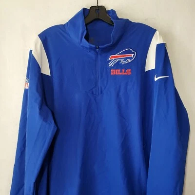 Chaqueta New York Buffalo Bills Azul Para Hombre Grande Azul 1/4 Cremallera Ventilada Onfield Nueva Sin Etiquetas  Foto 1 de 4