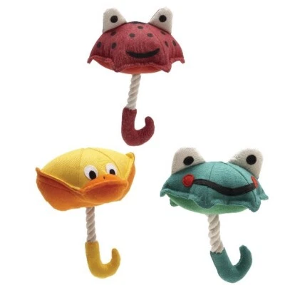 Zanies Puddle Buddy Funbrella Dog Toys SQUEAKY W/ Rope Accents - Image 1 of 2