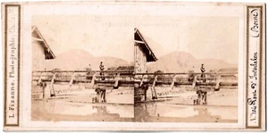 Suisse.Interlaken. "Le Pont" Schweiz.Switzerland.Photo Albuminée L.Fizanne 1860. - Picture 1 of 2