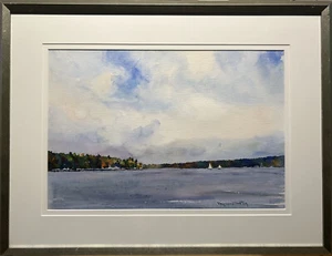 Raymond Martin - signiertes Aquarell - Meereslandschaft - Bild 1 von 4