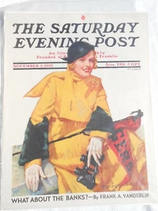 Vintage Saturday Evening Post Cover Only Nov 5 1932 What About The Banks P10 - Bild 1 von 2