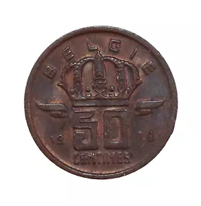 1970 BELGIUM 50 CENTIMES - HIGH END CIRCULATED - KM 149.1 - Picture 1 of 2