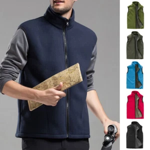 Mens Bodywarmer Fleece Gilet Full Zip Work Sleeveless Vest Jacket Coat Outdo 、 - Picture 1 of 19