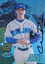2002 Bowman's Best Blue Chris Baker Toronto Blue Jays Autograph Auto Card
