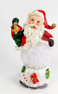 Weihnachten Santa Figur Tisch LED beleuchtet 4,5" Urlaub Festliche Szene mit Box - Bild 1 von 9