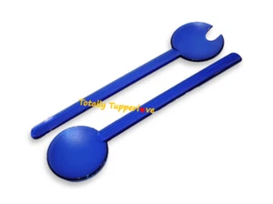 Tupperware Serving Tongs Preludio Acrylic Sapphire Blue 11.75" Vintage Utensils - Picture 1 of 2