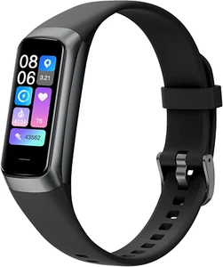 Fitness Trackers for Women Men, Oled Screen Heart Rate Sleep Monitor Step Tracke - Picture 1 of 12