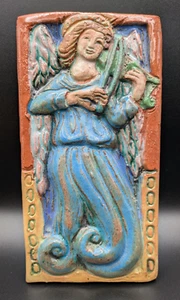 Künstler Heather Goff Keramik Engel Fliese signiert HGOFF 1999 - Bild 1 von 6
