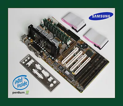 RARE Shuttle HOT-661 + P3 450 + 512MB 🌟 Slot 1 motherboard Samsung 661V31-A ISA - Immagine 1 di 4