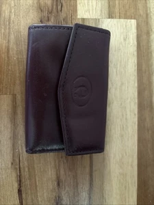 Vintage 60er 70er Etienne Aigner schmale Schlüssel Geldbörse Trainer Schlüsselanhänger Anhänger Halter SCHWARZ - Bild 1 von 8