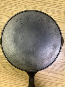 Pre Griswold Erie #8 Third Series Cast Iron Skillet 707 - Picture 1 of 13