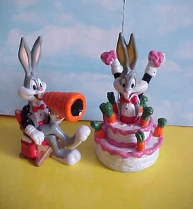 2 Bugs Bunny PVC Figures Looney Tunes Cartoon 50th Anniversary - Picture 1 of 4