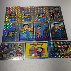Betty Boop 1993-94 Konvolut 11 seltene Vintage Prismenautomaten Aufkleber - Bild 1 von 6