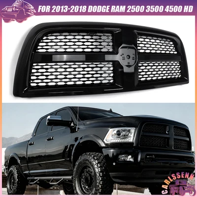Brilliant Black Grille For RAM 2500 3500 HD Laramie Tradesman R/T SLT 2013-2018 Foto 1 de 4