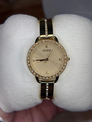 Guess Women’s Gold-Tone Crystal Accent Watch GW0022L2 – Elegant Dress Style - Image 1 of 4