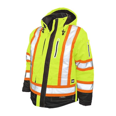 Tough Duck S18711 Men's Hi-Vis 4-In-1 Safety Jacket, 300D Ripstop, 100% - Image 1 of 2