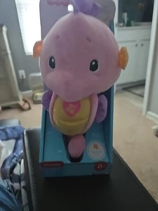 Fisher Price Soothe Glow Seepferdchen musikalisches Plüschtier mit Licht und Schlafliedern - Bild 1 von 7