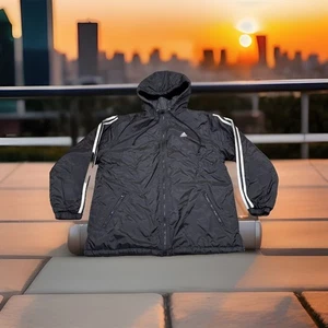✅Chaqueta de Pista Adidas Reversible Adulto GRANDE Cremallera Completa Edredón Forrado Abrigo Negro/Gris - Imagen 1 de 9