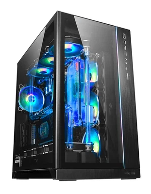 LIAN LI O11  XL Black Aluminum / Steel / Tempered Glass ATX Tower Case - Image 1 of 4