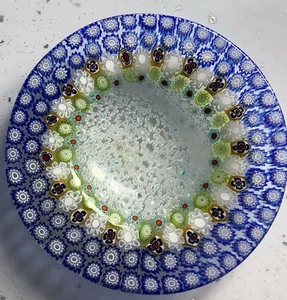 Murano Glass Millefiori Small Dish, 8cm Diameter - Picture 1 of 8