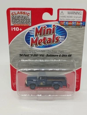 Classic Metal Works Mini Metals 1:87 HO Scale 1954 Ford F-350 Railroad Pickup - Image 1 of 4