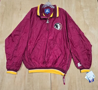 Vintage Starter Florida State FSU Windbreaker Lightweight Jacket 1/4 Zip XL - Image 1 of 4
