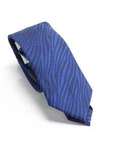 INC Mens Navy Patterned Slim Neck Tie - Picture 1 of 3