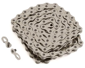 Box Two Prime 9 Chain 3/32" MTB BMX Nickel 9 Speed 144 Links BX-CN2-P9A144-NI - Picture 1 of 2