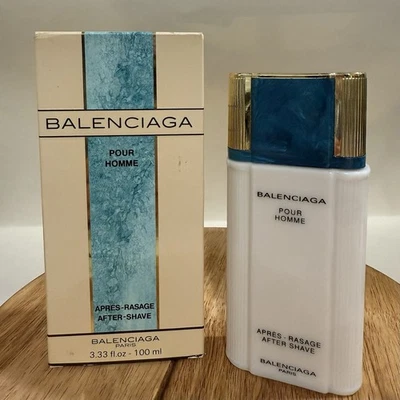Balenciaga Pour Homme After Shave 3,33 oz 100 ml Splash Raro Vintage (LEIA) NOVO NA CAIXA - Imagem 1 de 4