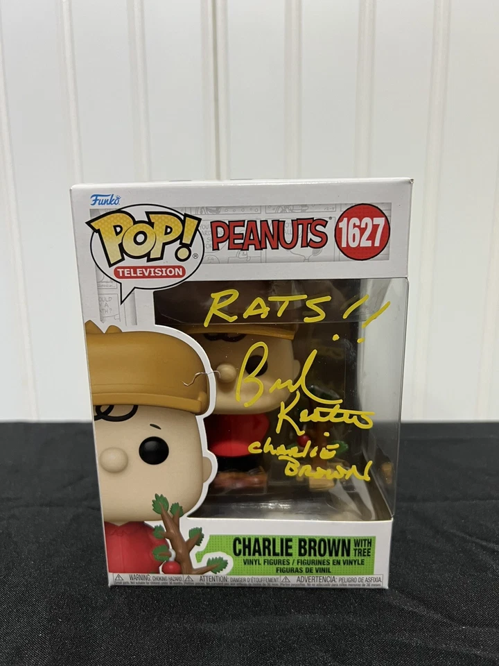 Funko Pop #1627 Peanuts animado assinado por Brad Kesten Charlie Brown desenho animado BAS - Imagem 1 de 4