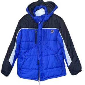 Protection System Unisex Ski Snow Winter Hooded Jacket Blue/Black size 14/16 Yr - Picture 1 of 13