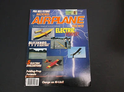 VINTAGE MODEL AIRPLANE NEWS NOVEMBER 1989   R/C PLANES  ELECTRIC POWER  *G-COND* - Image 1 of 3