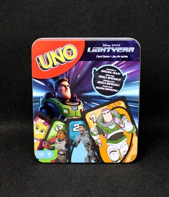 Mattel UNO Disney LIGHTYEAR Edition Card Game in Collectible Tin Container - New - Image 1 of 4