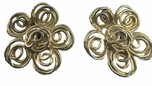Orena Paris Ohrringe goldfarben Ohrclips Vintage - Bild 1 von 9