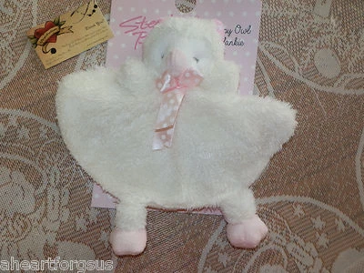 ЗАЩИТНОЕ ОДЕЯЛО Сонная Сова STEPHAN BABY БЕЛОЕ Розовое МЕХОВОЕ Плюшевое для Девочки  - Изображение 1 из 3