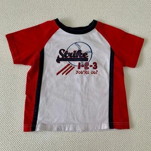 Camisa de béisbol Circo roja, blanca y azul para niños pequeños 24 MOS - Imagen 1 de 3