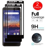 For Nokia 3.1 - Full Coverage Tempered Glass Film Screen Protector [2-Pack]