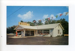 Lenoir City TN Loudon County Moore's tienda, pacanas, gasolineras, autos antiguos postal - Imagen 1 de 2