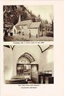 Culbone Church exterior & Interior Somerset 1940 Vintage Print Picture SOM#11