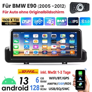 Für BMW E90 E91 E92 CarPlay Android 13 8Core 6+128G Autoradio GPS Navi 4G WIFI - Bild 1 von 17