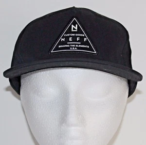 Neff Braving The Elements Skate Streetwear Black White Snapback Baseball Cap Hat - Picture 1 of 12