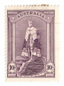 Estampilla de 10 túnicas de Australia 1937 SG 177 como nueva - Imagen 1 de 2